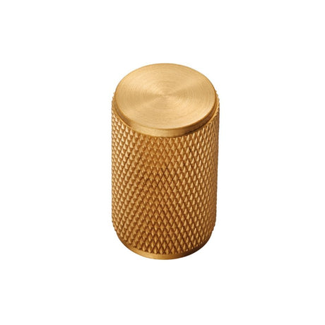 Finger Tip Design Cabinet Hardware Satin Brass / Cabinet Knobs / 18mm Dia. FTD - Knurled Knob - Satin Brass