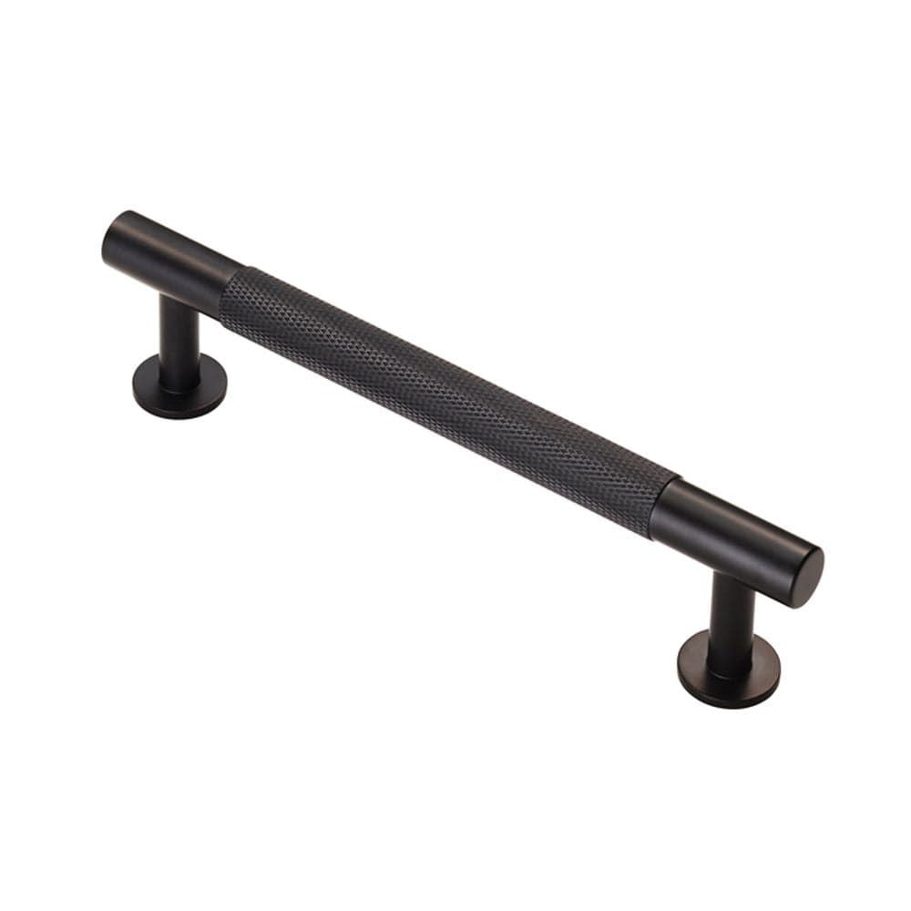 Finger Tip Design Cabinet Hardware Matt Black / Cabinet Pull Handles / 128mm c/c FTD - Knurled Pull Handle 128mm c/c - Matt Black