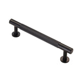 Finger Tip Design Cabinet Hardware Matt Black / Cabinet Pull Handles / 128mm c/c FTD - Knurled Pull Handle 128mm c/c - Matt Black