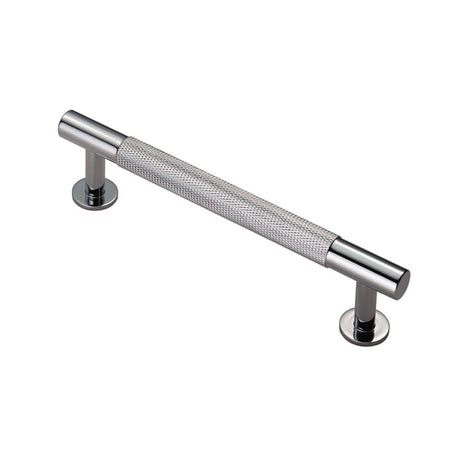 Finger Tip Design Cabinet Hardware Polished Chrome / Cabinet Pull Handles / 128mm c/c FTD - Knurled Pull Handle 128mm c/c - Polished Chrome