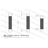 Finger Tip Design Cabinet Hardware Polished Chrome / Cabinet Pull Handles / 160mm c/c FTD - Knurled Pull Handle 160mm c/c - Polished Chrome