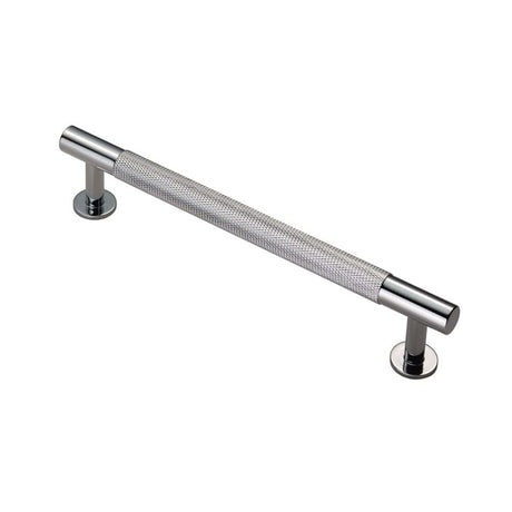 Finger Tip Design Cabinet Hardware Polished Chrome / Cabinet Pull Handles / 160mm c/c FTD - Knurled Pull Handle 160mm c/c - Polished Chrome