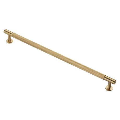 Finger Tip Design Cabinet Hardware Satin Brass / Cabinet Pull Handles / 320mm c/c FTD - Knurled Pull Handle 320mm c/c - Satin Brass