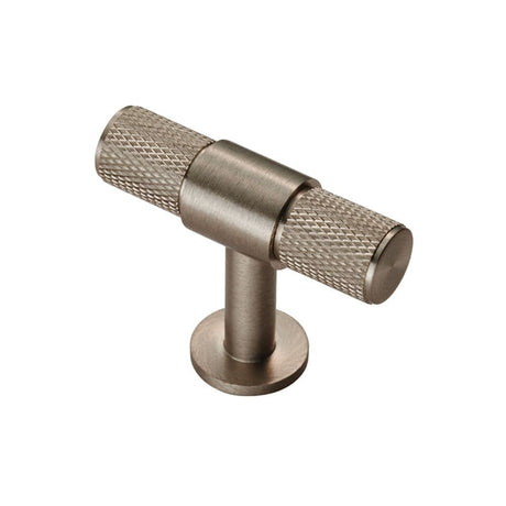 Finger Tip Design Cabinet Hardware Satin Nickel / Cabinet T-Pulls FTD - Knurled T-bar Knob - Satin Nickel