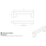 Finger Tip Design Cabinet Hardware Satin Stainless Steel / Cabinet Pull Handles / 96mm c/c FTD - Linear Handle 96mm C/C - Satin Stainless Steel