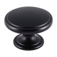 Finger Tip Design Cabinet Hardware Matt Black / Cabinet Knobs / 38mm Dia. FTD - Oxford Knob 38mm - Matt Black