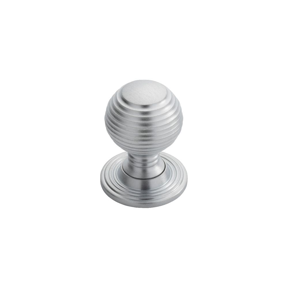 Finger Tip Design Cabinet Hardware Satin Chrome / Cabinet Knobs / 35mm Dia. FTD - Queen Anne Knob 35mm - Satin Chrome