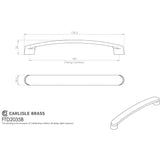 Finger Tip Design Cabinet Hardware Satin Nickel / Cabinet Pull Handles / 160mm c/c FTD - Radius End Flat Bow Handle 160mm - Satin Nickel
