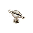 Finger Tip Design Cabinet Hardware Satin Nickel / Cabinet Knobs FTD - Reeded Knob with Finial Ears - Satin Nickel