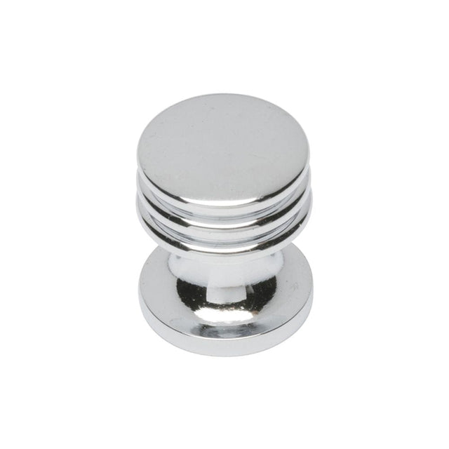 Finger Tip Design Cabinet Hardware Polished Chrome / Cabinet Knobs FTD - Ringed Knob - Polished Chrome