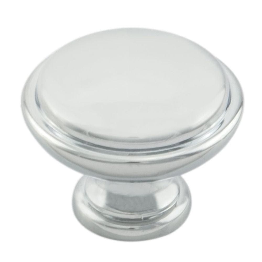 Finger Tip Design Cabinet Hardware Polished Chrome / Cabinet Knobs / 35mm Dia. FTD - Shaker Style Knob 35mm - Polished Chrome