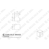 Finger Tip Design Cabinet Hardware Polished Chrome / Cabinet Knobs / 18mm Dia. FTD - Square Knob 18mm - Polished Chrome