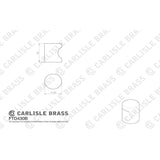 Finger Tip Design Cabinet Hardware Polished Stainless Steel / Cabinet Knobs / 20mm Dia. FTD - Stainless Steel Cylindrical Knob 20mm - Polished Stainless Steel