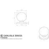 Finger Tip Design Cabinet Hardware Satin Nickel / Cabinet Knobs / 25mm Dia. FTD - Stainless Steel Spherical Knob 25mm - Satin Nickel