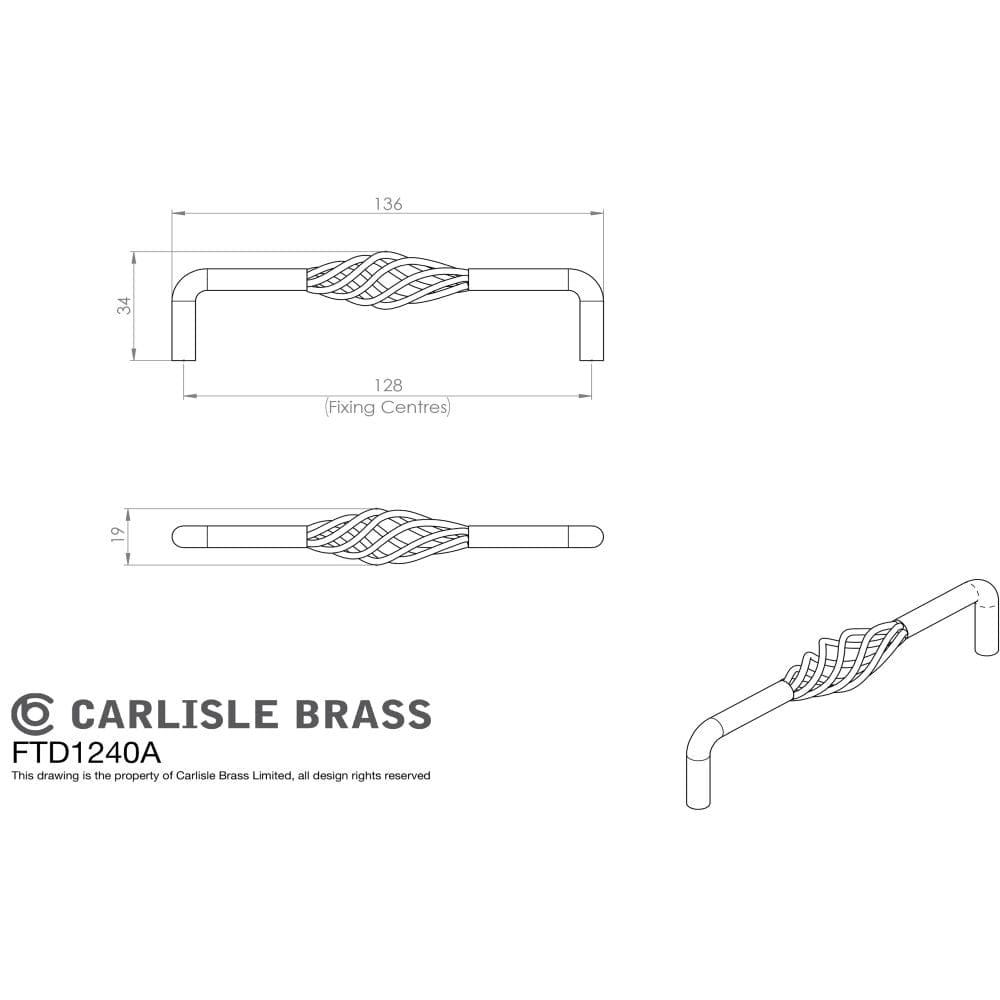 Finger Tip Design Cabinet Hardware Antique Steel / Cabinet Pull Handles FTD - Steel Cage Pull Handle - Antique Steel