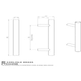Finger Tip Design Cabinet Hardware Polished Chrome / Cabinet Pull Handles / 128mm c/c FTD - Steel T-Bar Handle 128mm - Polished Chrome