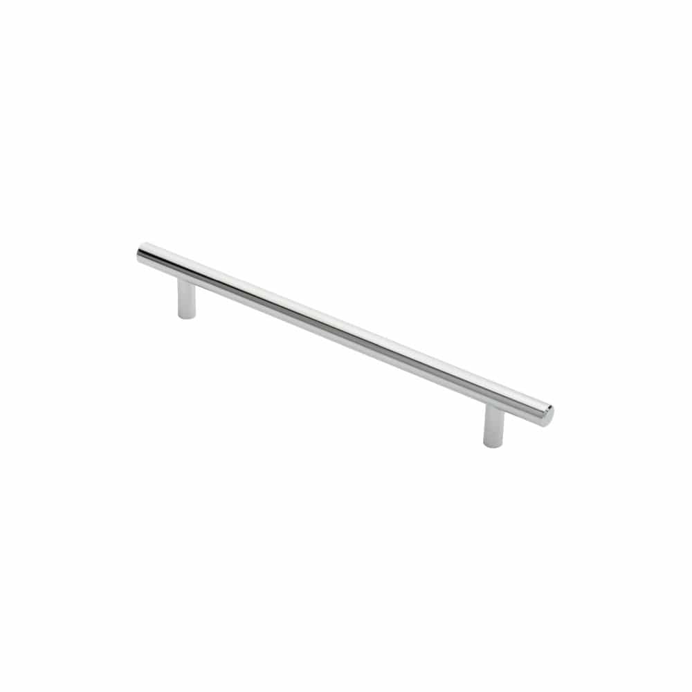 Finger Tip Design Cabinet Hardware Polished Chrome / Cabinet Pull Handles / 192mm c/c FTD - Steel T-Bar Handle 192mm - Polished Chrome