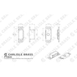 Finger Tip Design Cabinet Hardware Electro Brass / Magnetic Catch FTD - Superior Steel Magnetic Catch - Electro Brassed