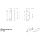 Finger Tip Design Cabinet Hardware Florentine Bronze / Magnetic Catch FTD - Superior Steel Magnetic Catch - Florentine Bronze