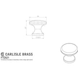 Finger Tip Design Cabinet Hardware Antique Brass / Cabinet Knobs / 35mm Dia. FTD - Temperance Knob 35mm - Antique Brass