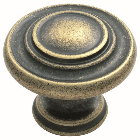 Finger Tip Design Cabinet Hardware Antique Brass / Cabinet Knobs / 34mm Dia. FTD - Traditional Pattern Knob 34mm - Antique Brass