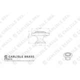 Finger Tip Design Cabinet Hardware Pewter / Cabinet Knobs / 34mm Dia. FTD - Traditional Pattern Knob 34mm - Pewter