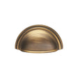 Finger Tip Design Cabinet Hardware Antique Brass / Cabinet Cup Pulls FTD - Victorian Cup Pull - Antique Brass