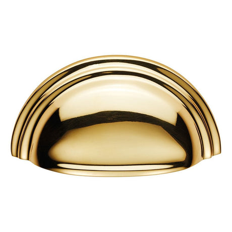 Finger Tip Design Cabinet Hardware Polished Brass / Cabinet Cup Pulls FTD - Victorian Cup Pull - Polished Brass