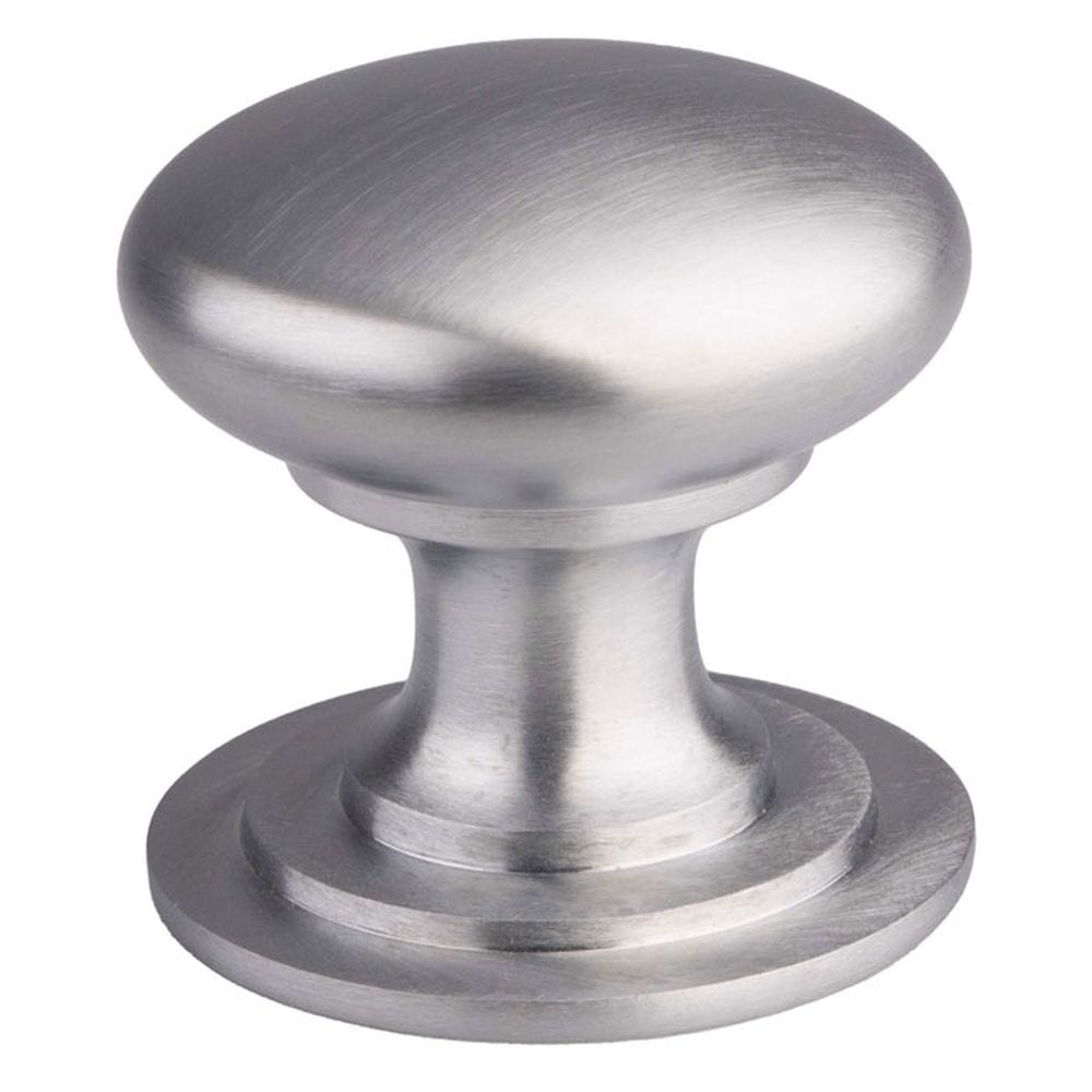 Finger Tip Design Cabinet Hardware Satin Chrome / Cabinet Knobs / 38mm Dia. FTD - Victorian Cupboard Knob 38mm - Satin Chrome