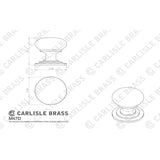 Finger Tip Design Cabinet Hardware Polished Chrome / Cabinet Knobs / 42mm Dia. FTD - Victorian Cupboard Knob 42mm - Polished Chrome