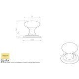 Finger Tip Design Cabinet Hardware Polished Chrome / Cabinet Knobs / 25mm Dia. FTD - Victorian Knob 25mm - Polished Chrome