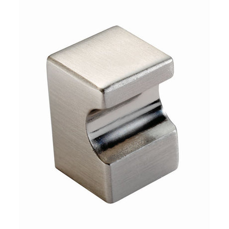 This is an image of a FTD - Square Knob 18mm - Satin Nickel that is availble to order from Trade Door Handles in Kendal.