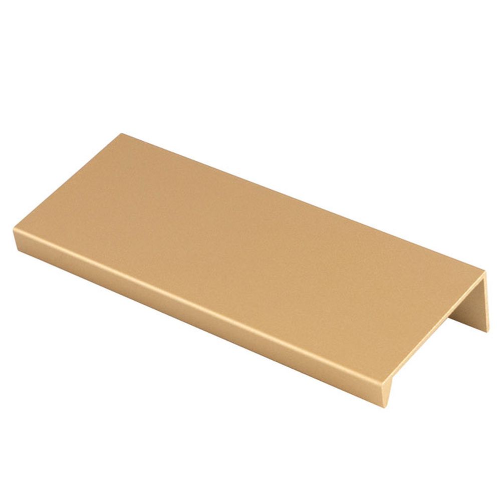 This is an image of a Carlisle Brass - Squared Edge Pull 100mm - Satin Brass that is availble to order from Trade Door Handles in Kendal.