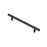 This is an image of a FTD - Steel T-Bar Handle 160mm - Matt Black that is availble to order from Trade Door Handles in Kendal.