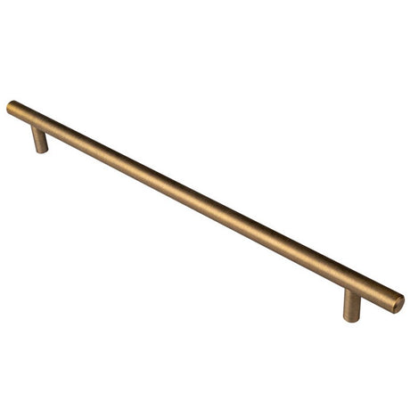 This is an image of a Carlisle Brass - Steel T-Bar Handle 288mm - Antique Brass that is availble to order from Trade Door Handles in Kendal.