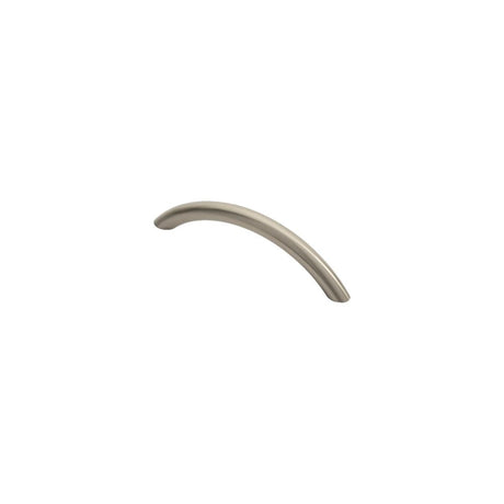 This is an image of a FTD - Bow Handle 96mm - Satin Nickel that is availble to order from Trade Door Handles in Kendal.