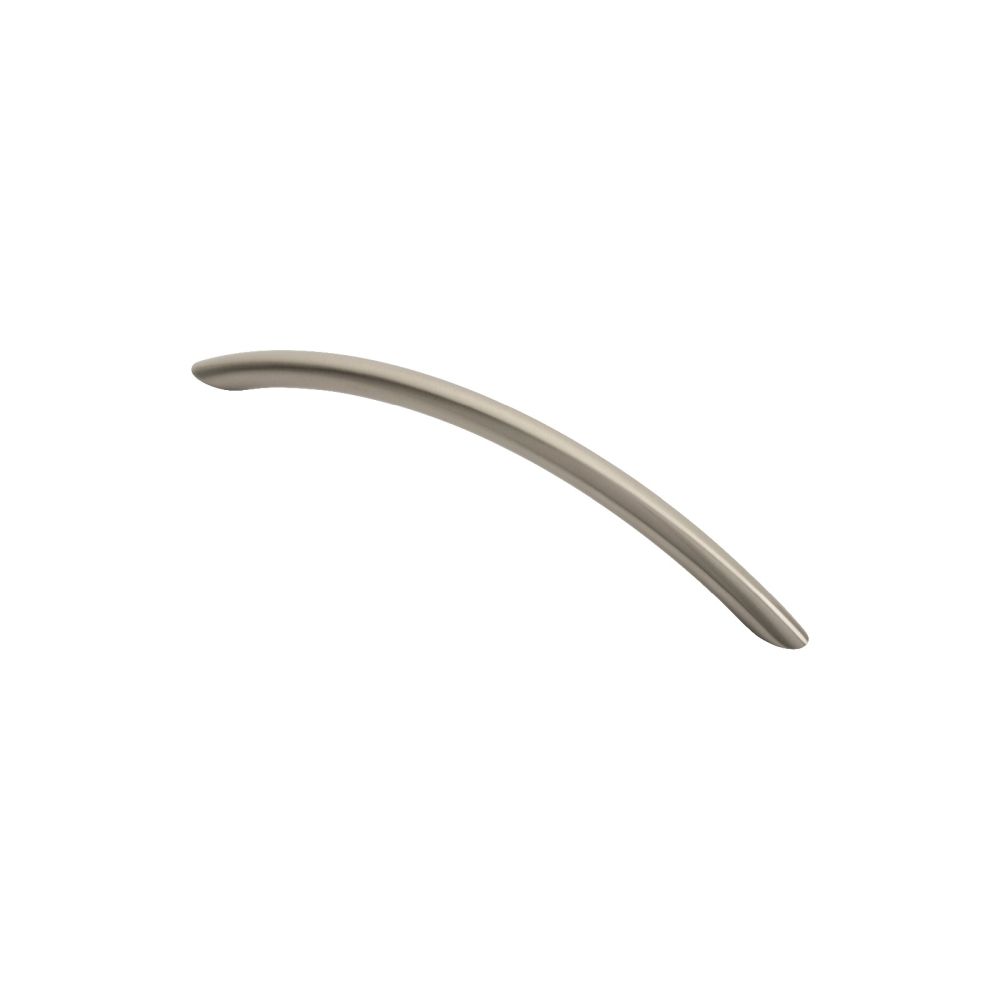 This is an image of a FTD - Bow Handle 160mm - Satin Nickel that is availble to order from Trade Door Handles in Kendal.