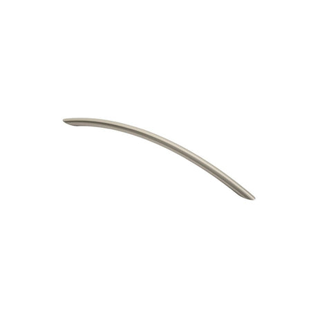 This is an image of a FTD - Bow Handle 224mm - Satin Nickel that is availble to order from Trade Door Handles in Kendal.