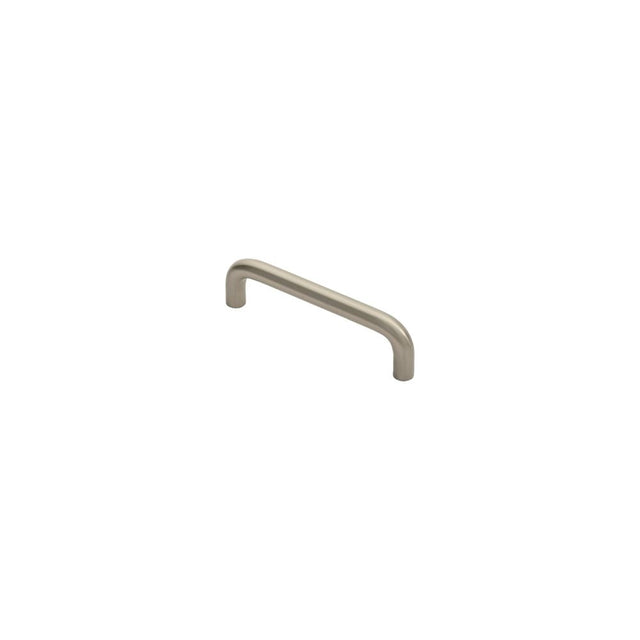 This is an image of a FTD - D Handle 96mm - Satin Nickel that is availble to order from Trade Door Handles in Kendal.