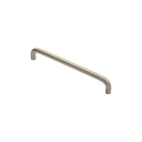 This is an image of a FTD - D Handle 160mm - Satin Nickel that is availble to order from Trade Door Handles in Kendal.