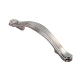 This is an image of a FTD - Stepped Edge Bow Handle - Satin Nickel that is availble to order from Trade Door Handles in Kendal.