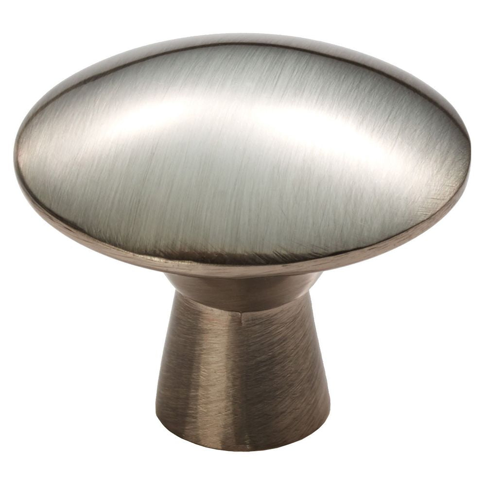 This is an image of a FTD - Disc Cabinet Knob 27mm - Satin Nickel that is availble to order from Trade Door Handles in Kendal.