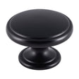 This is an image of a FTD - Oxford Knob 38mm - Matt Black that is availble to order from Trade Door Handles in Kendal.