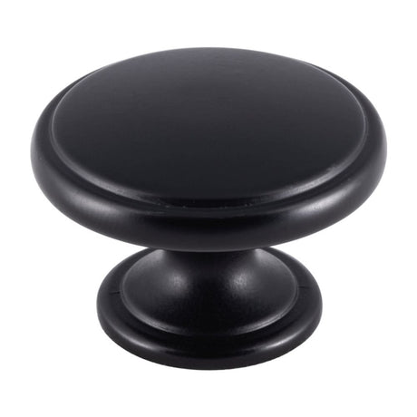 This is an image of a FTD - Oxford Knob 38mm - Matt Black that is availble to order from Trade Door Handles in Kendal.