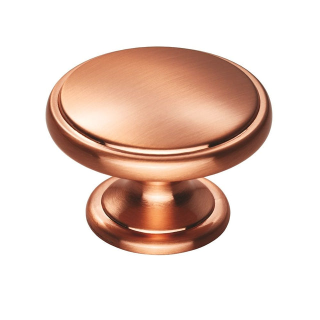 This is an image of a FTD - Oxford Knob 38mm - Satin Copper that is availble to order from Trade Door Handles in Kendal.