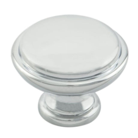 This is an image of a FTD - Shaker Style Knob 35mm - Polished Chrome that is availble to order from Trade Door Handles in Kendal.