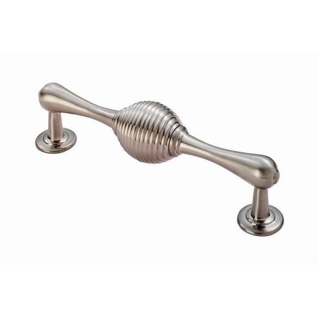 This is an image of a FTD - Reeded Handle - Satin Nickel that is availble to order from Trade Door Handles in Kendal.