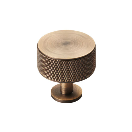 This is an image of a Carlisle Brass - Knurled Radio Knob - Antique Brass that is availble to order from Trade Door Handles in Kendal.