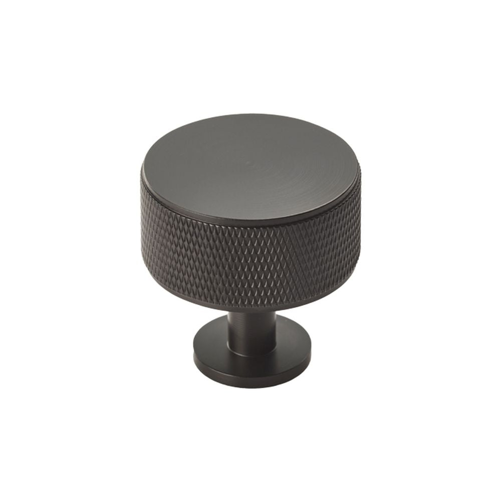 This is an image of a Carlisle Brass - Knurled Radio Knob - Matt Black that is availble to order from Trade Door Handles in Kendal.