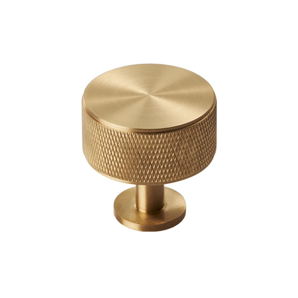 This is an image of a Carlisle Brass - Knurled Radio Knob - Satin Brass that is availble to order from Trade Door Handles in Kendal.